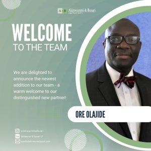 Read more about the article Welcome to the Team Ore Olajide  (Partner)